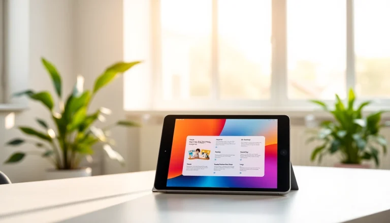 Visualizar iPad 9na generación precio en un entorno moderno de oficina con luz natural.