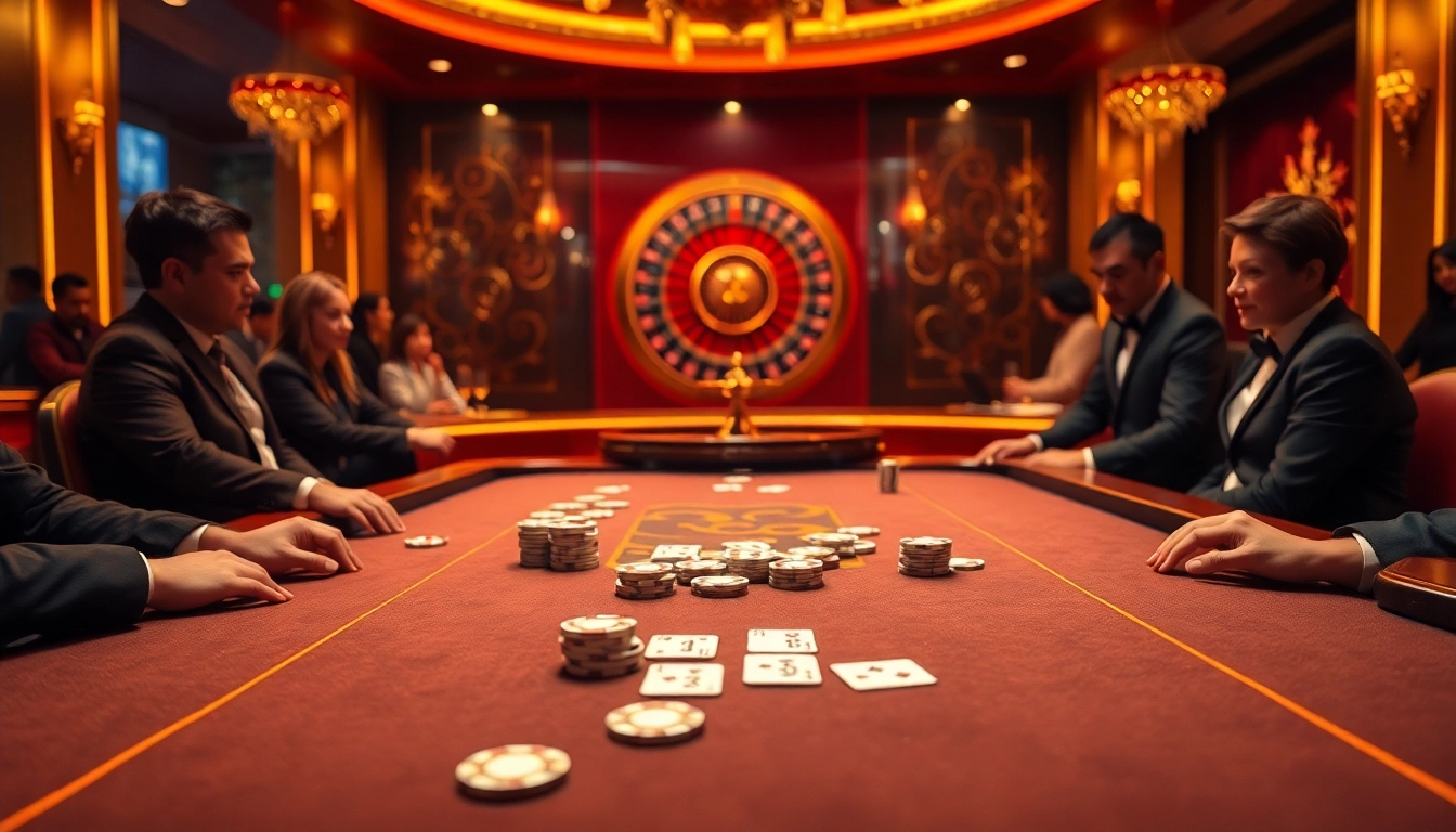 Experience the thrill of online gambling at BJ388 with a luxurious casino atmosphere.