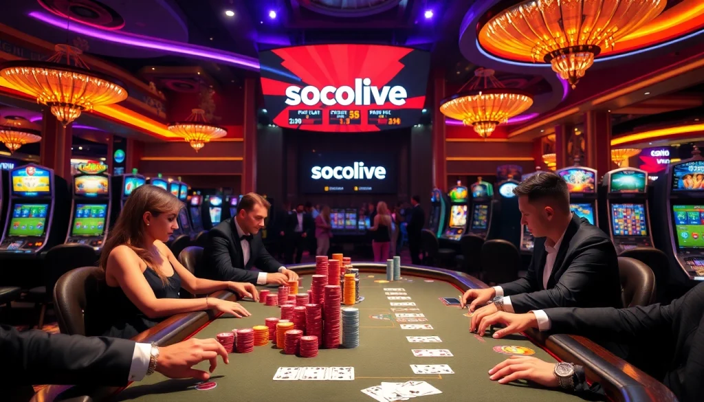 Socolive enhances the thrill of gambling with vibrant poker action and live game displays.