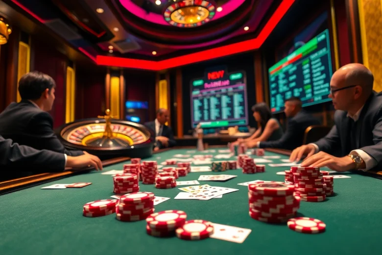 Engaging players at a poker table in a vibrant casino, showcasing the hidden wiki for gambling enthusiasts.