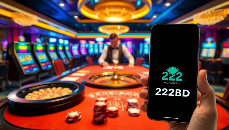 Experience the thrill of 222BD at a luxurious casino table with exciting games.