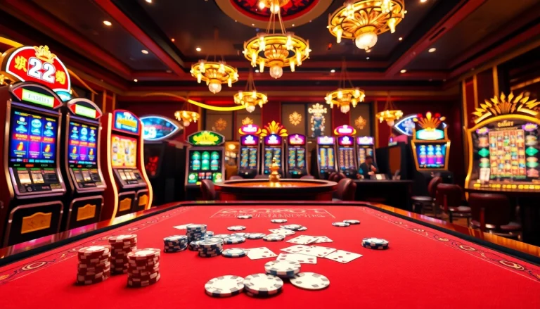 Experience the thrill of winning at gojekpot slot machines in a luxurious casino setting.