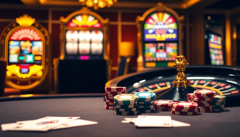 A dynamic casino scene featuring a poker table and roulette wheel, promoting excitement on https://uu88joli.com/.