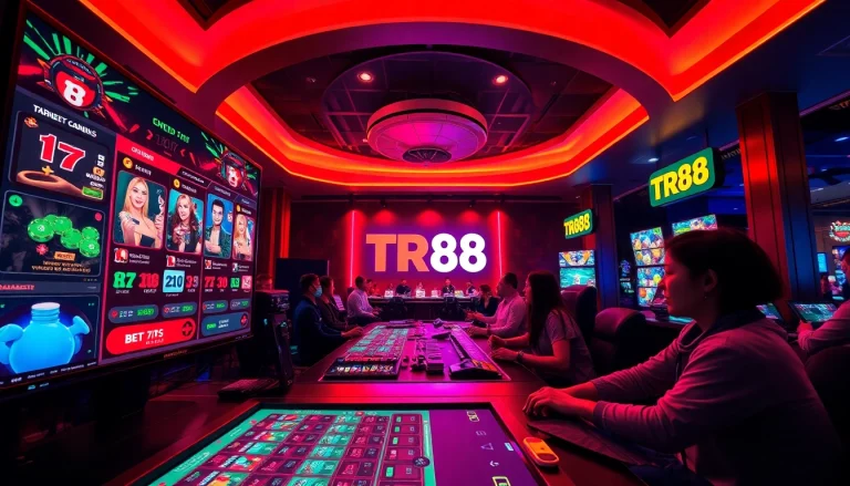 Exciting TR88 gaming interface showcasing vibrant betting options and engaging graphics.
