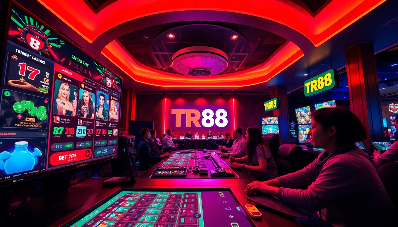 Exciting TR88 gaming interface showcasing vibrant betting options and engaging graphics.