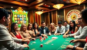 Experience thrilling gameplay at https://siu88.best/ in a vibrant casino setting with poker action.