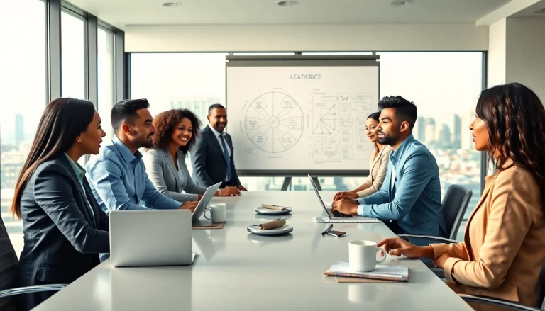 Nonprofit leaders strategizing in a modern office, representing https://scionexecutivesearch.com/ as experts in executive recruitment.