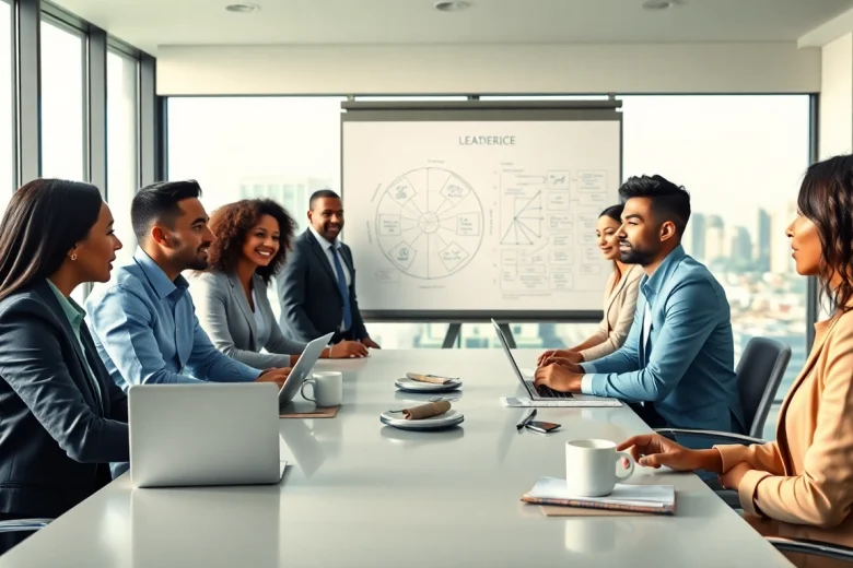 Nonprofit leaders strategizing in a modern office, representing https://scionexecutivesearch.com/ as experts in executive recruitment.