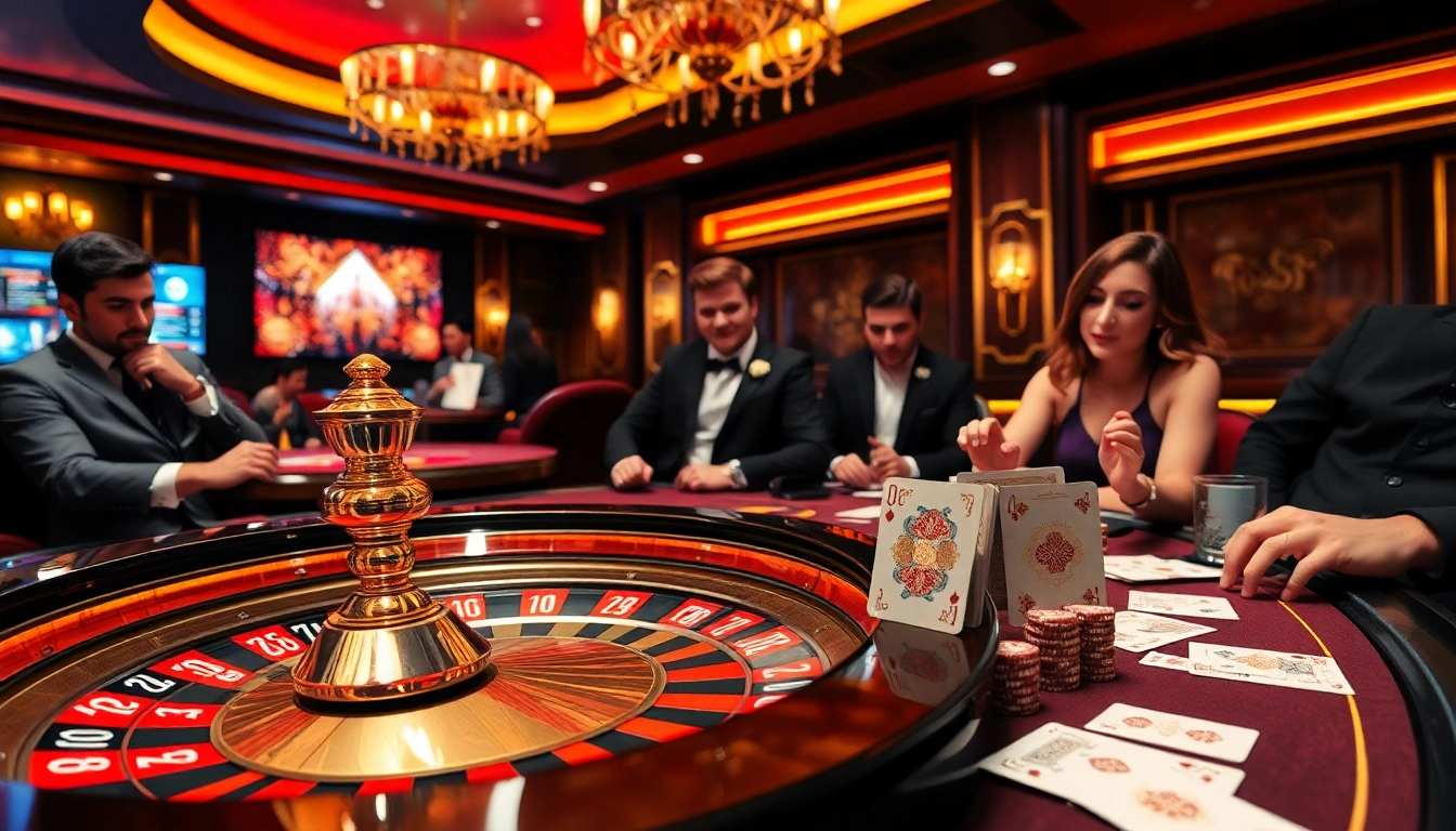 Experience thrilling gaming at U888 casino with vibrant roulette and poker action.