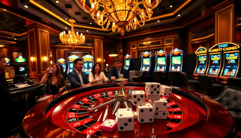 Exciting gambling scene with players at the xx88 roulette table surrounded by colorful poker chips.