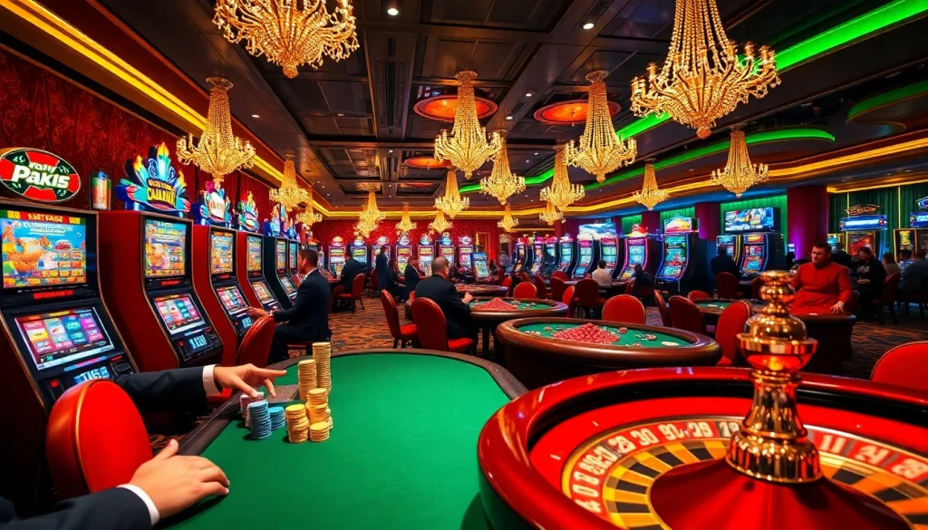 Experience the thrill of betting at the Fly 88 casino, featuring vibrant slot machines and intense poker action.
