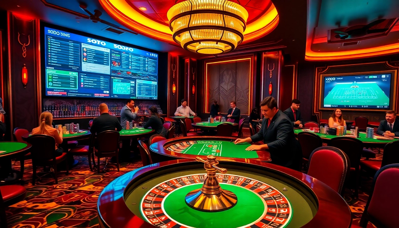 Experience the excitement of SODO Casino with vibrant tables and thrilling gameplay.