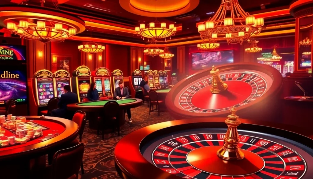 Engage with thrilling gambling action on 5z7776 com in a luxurious casino setting.