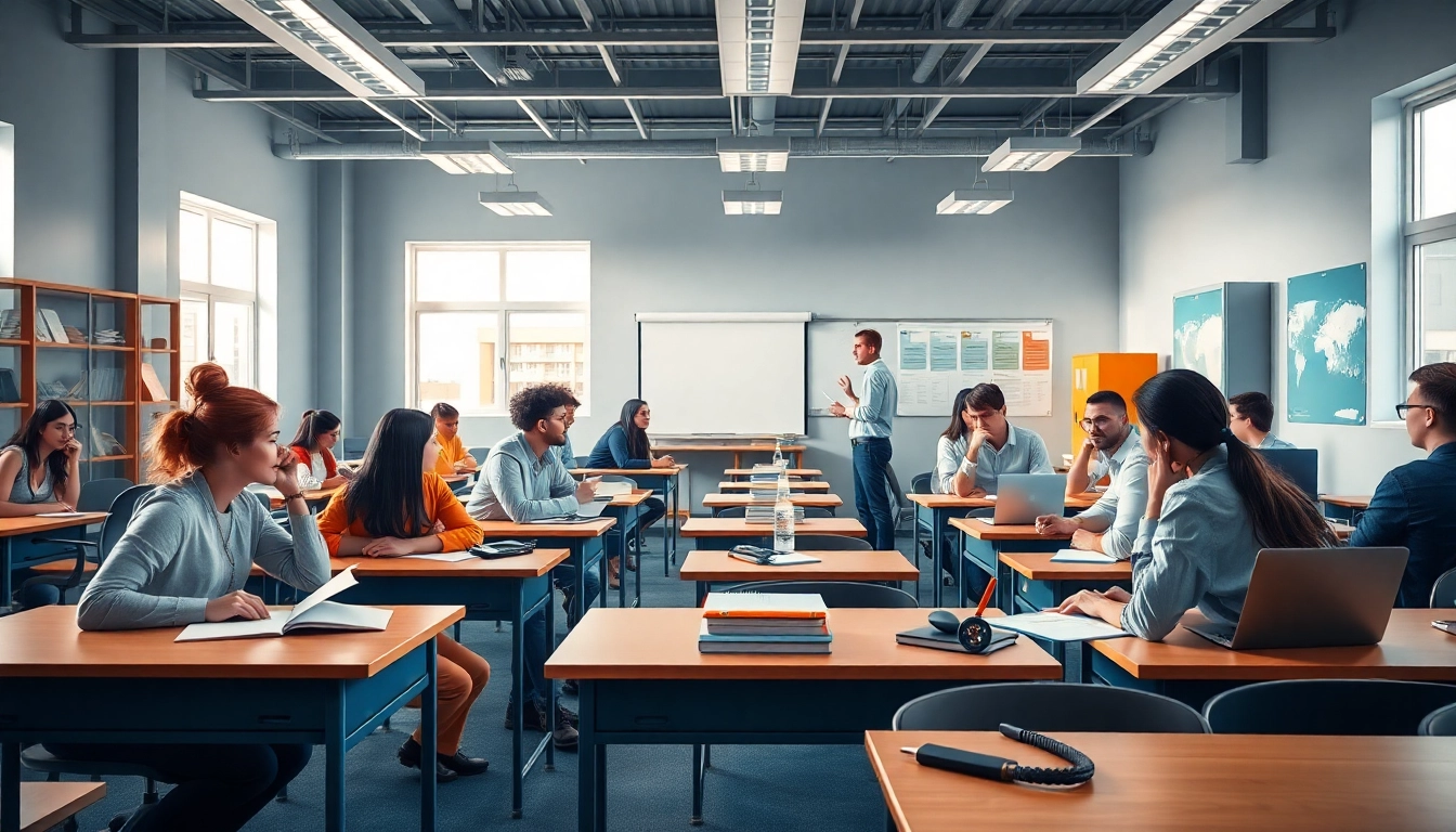 Engaged students in a Trade School knoxville Tn classroom focusing on hands-on learning and collaboration.