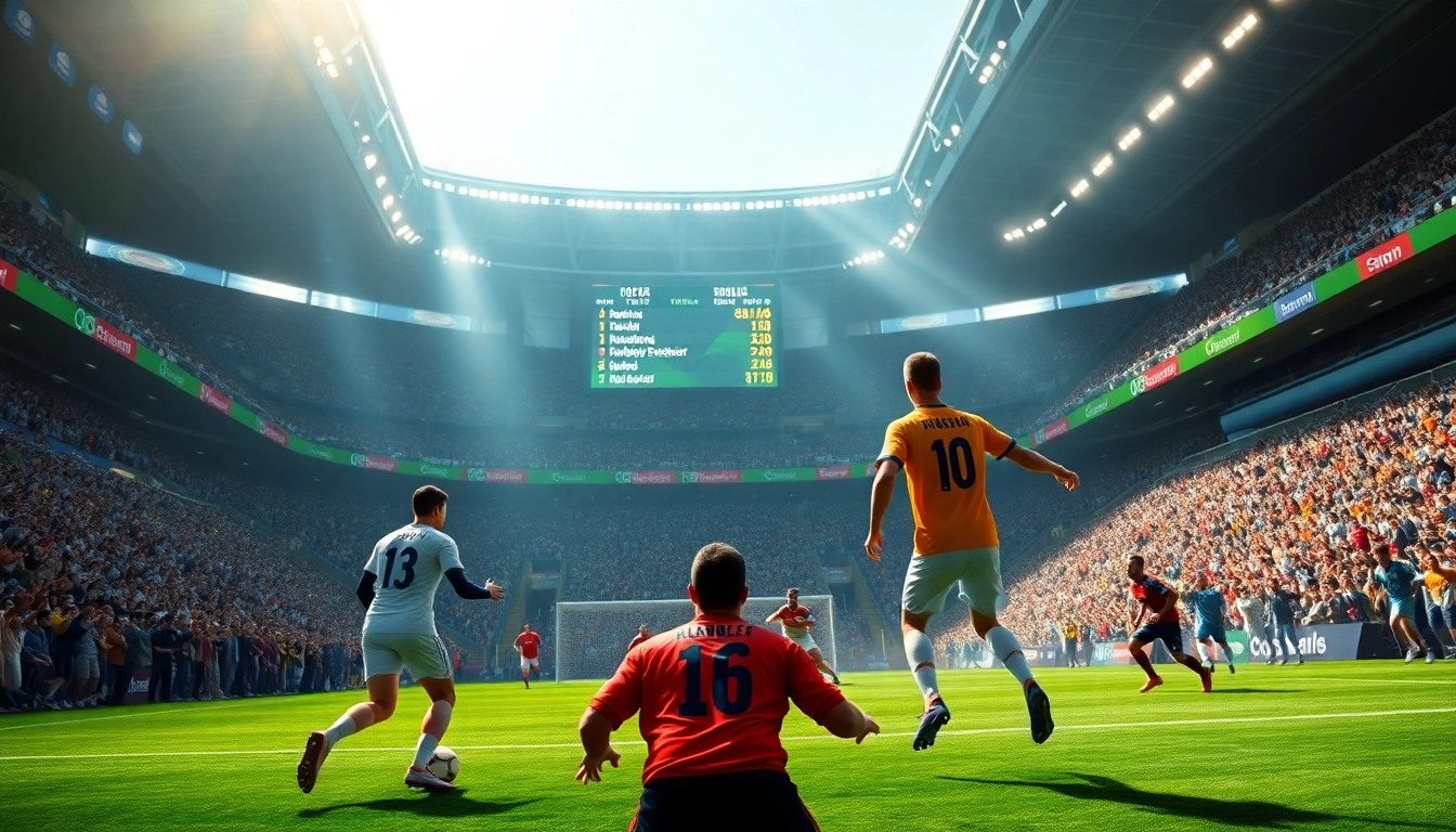 Enjoying ผลบอลวันนี้ with live soccer action and thrilling stadium atmosphere.