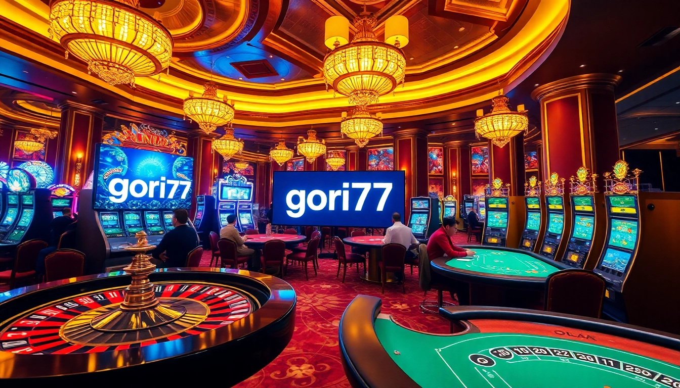 Experience thrilling gameplay in a luxury casino setting featuring gori77 gaming excitement.