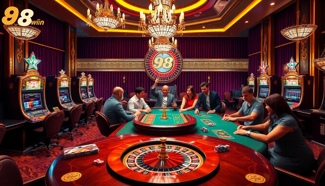 Experience thrilling gameplay at 98win with high-stakes poker and vibrant casino excitement.