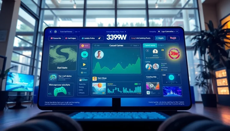 Experience the dynamic digital gaming interface of 399W, capturing the essence of online gaming entertainment.