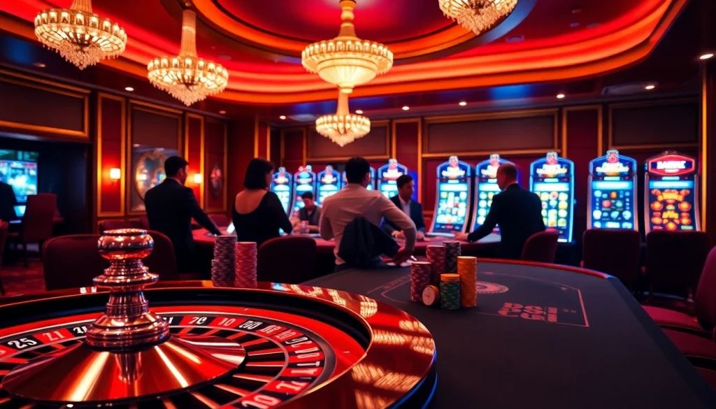 Experience casinos en ligne fiable with a luxurious atmosphere featuring roulette and poker games.