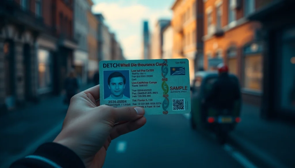 Close-up of a counterfeit driver's license being held in hand, highlighting risks of nep rijbewijs kopen.