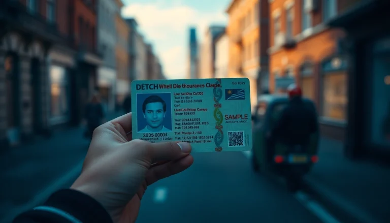 Close-up of a counterfeit driver's license being held in hand, highlighting risks of nep rijbewijs kopen.