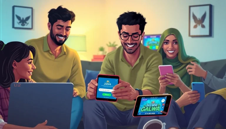 Engaging users logging in to the Jalwa Game on various devices, showcasing the friendly digital gaming community.