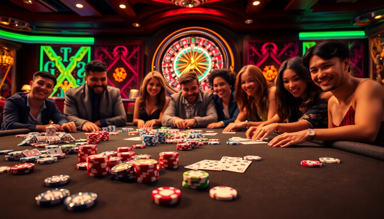 Garnet poker chips and vibrant cards showcasing tg88 excitement at a luxury casino table.