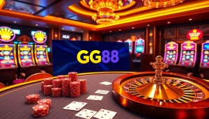 Experience thrilling gameplay at gg88’s vibrant casino tables with shiny poker chips.