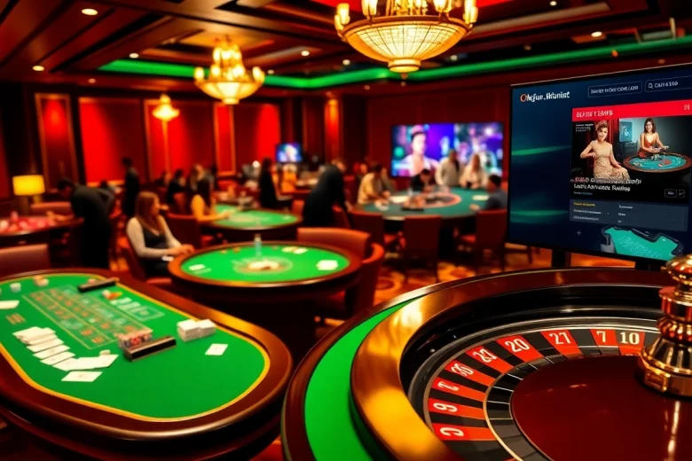 Engage in thrilling gameplay at https://okfun.uk.net/ with stylish casino tables and vibrant gaming atmosphere.