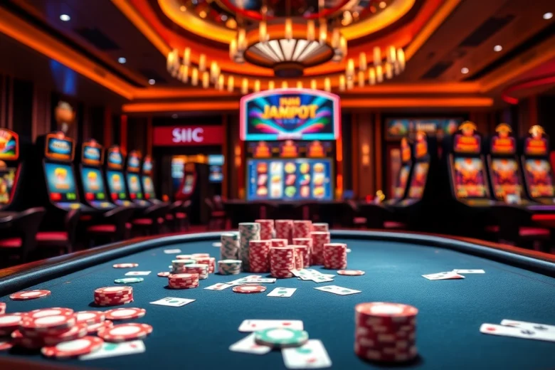 Experience vibrant online gambling excitement at luongsontv with professional poker gameplay and luxurious casino elements.