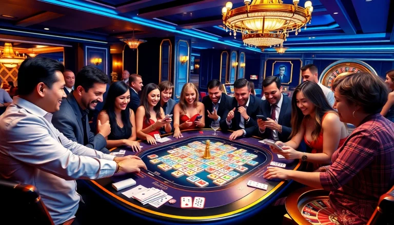 Experience the excitement of רמיקוב אונליין in a vibrant casino setting with engaging players.