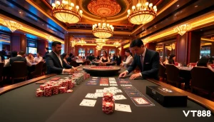 Vt88 nhà cái offers an immersive casino experience with colorful games and professional dealers.