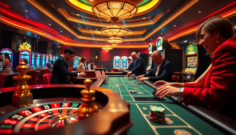 Experience thrilling HM88 casino gameplay with vibrant environments and players engaged in action.