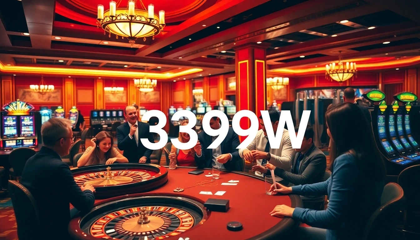 Experience the thrill of winning at 399W's vibrant casino games with players celebrating their luck.
