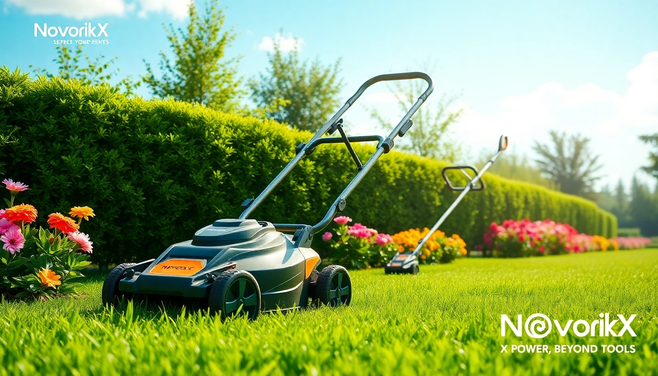 NovorikX outdoor power equipment enhancing garden aesthetics with innovative tools.