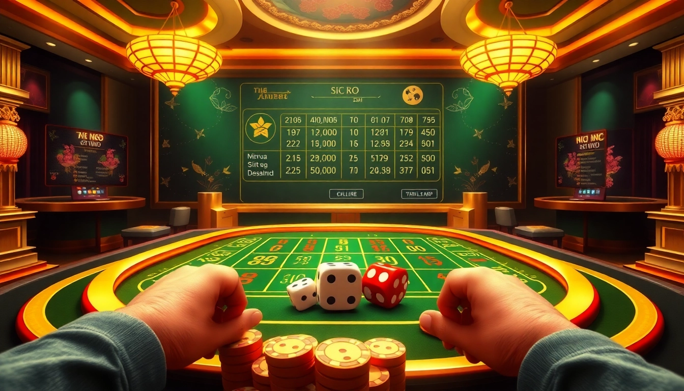 Experience the thrill of app tài xỉu online with vibrant virtual casino elements and interactive betting.