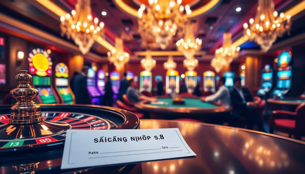 Experience the excitement of đăng nhập s8 in a luxurious casino setting.