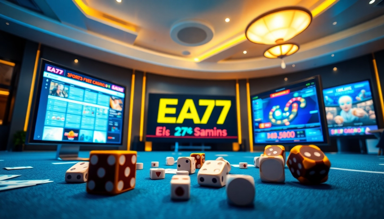 Discover EA77's dynamic online gaming environment with engaging sports betting and live casino action.