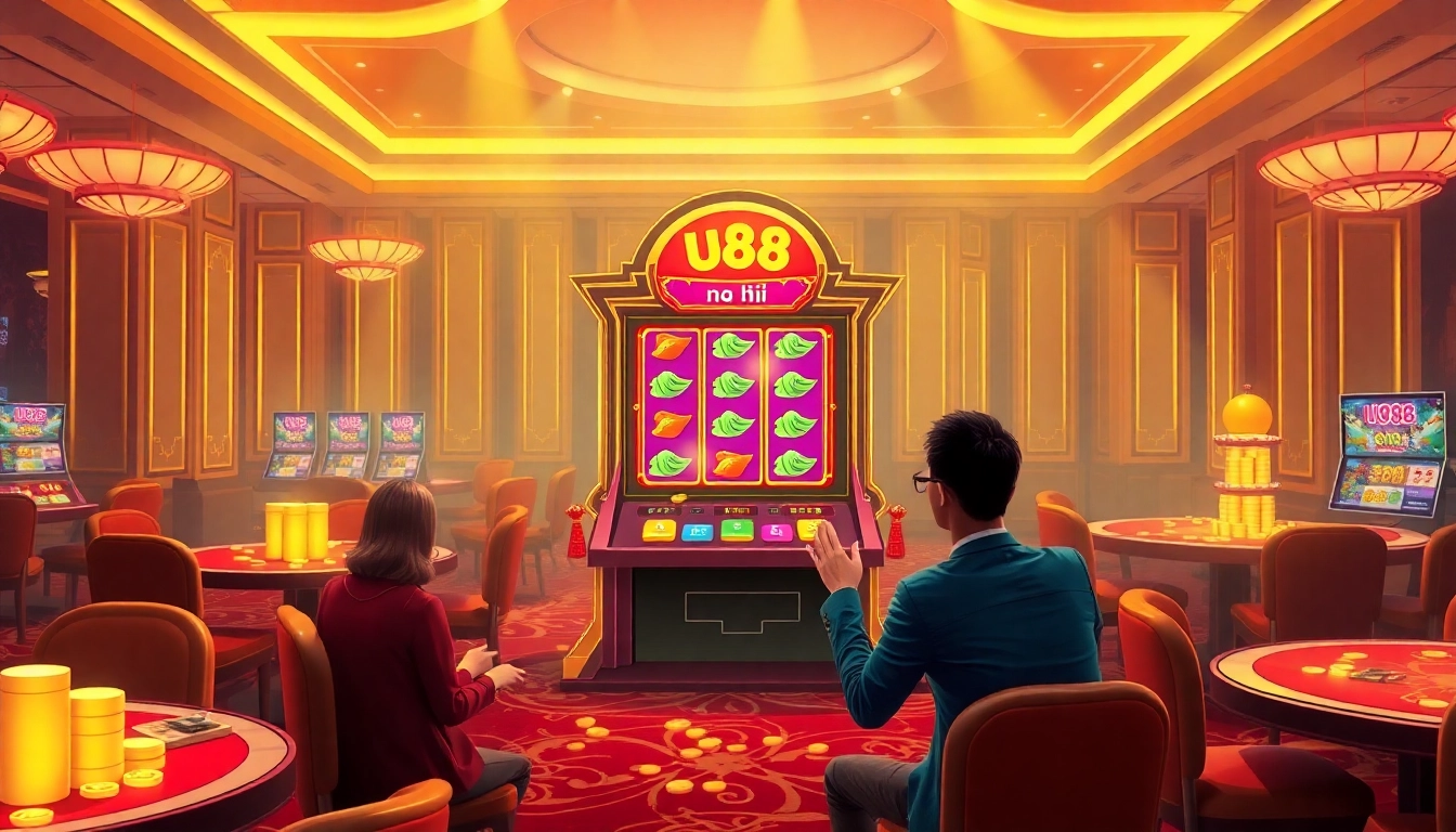 Experience the thrill of uu88 nổ hũ with vibrant slot machines and exciting casino ambiance.