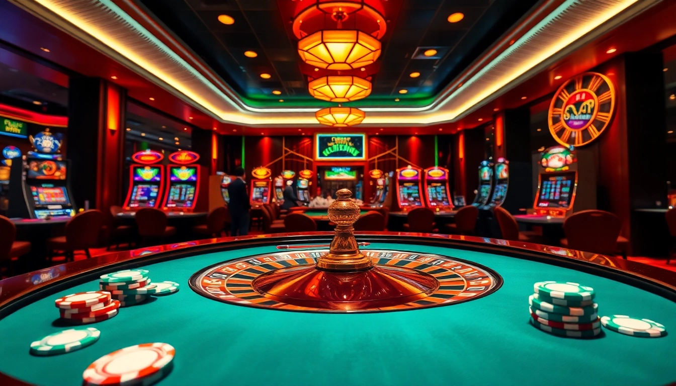 Pemain berinteraksi dengan datukwin alternatif di kasino yang ramai, merasakan sensasi kemenangan.