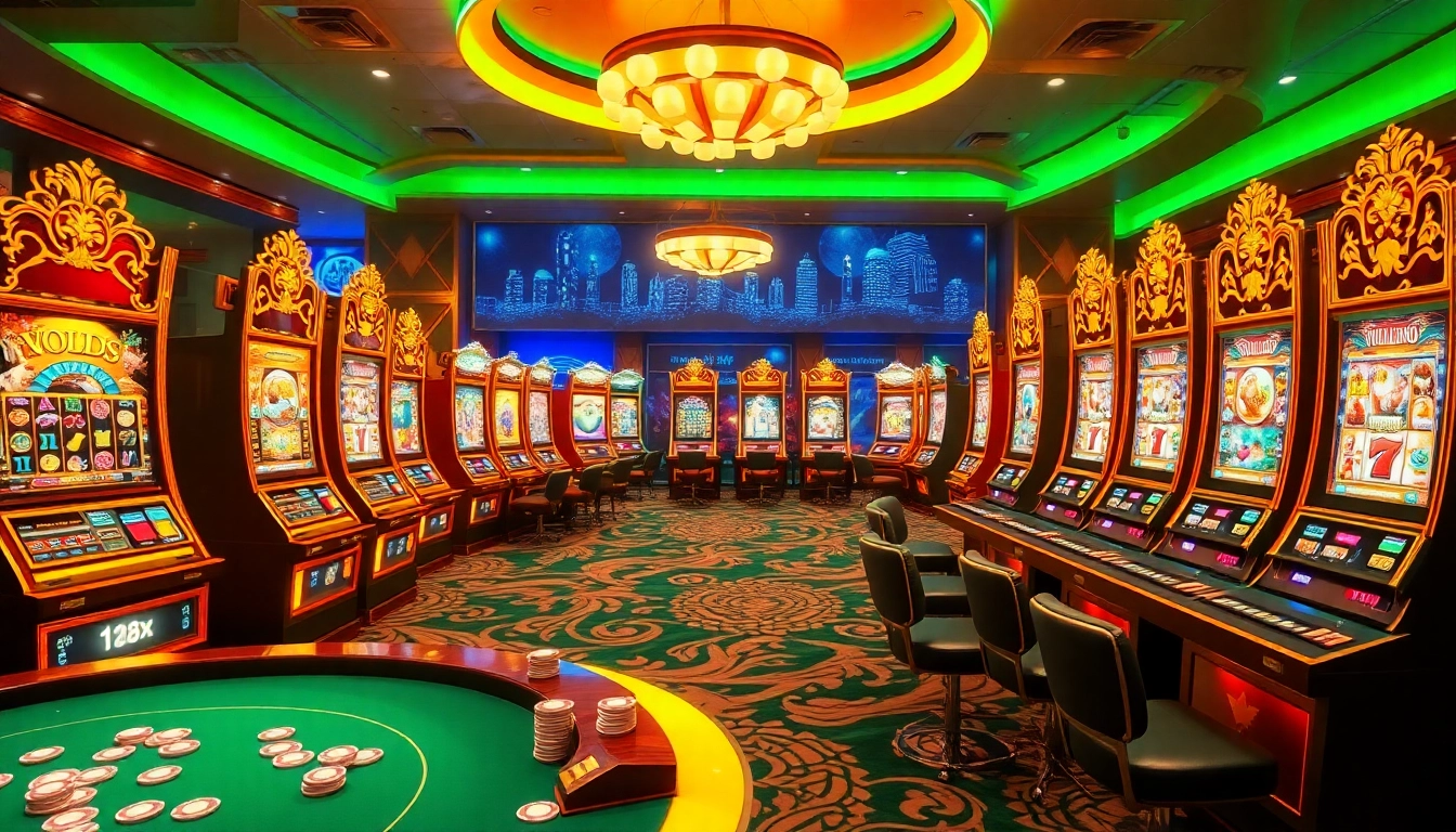 Experience the thrill and excitement of slot online gaming with vibrant casino visuals.