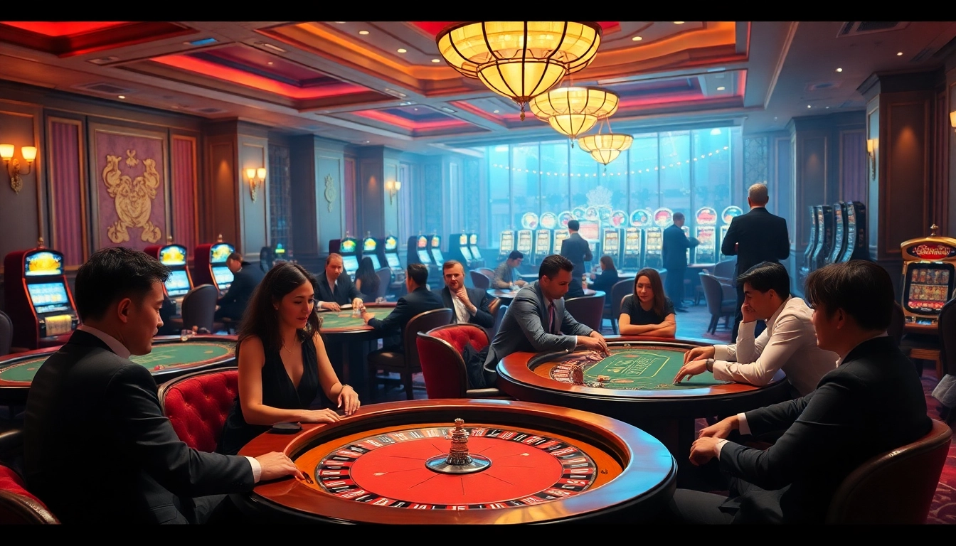 Experience the thrill of casino gaming with https://xx88.pizza/ showcasing vibrant gameplay scenes.