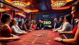 Players experiencing high-stakes baccarat at a luxurious 33BD casino interface.