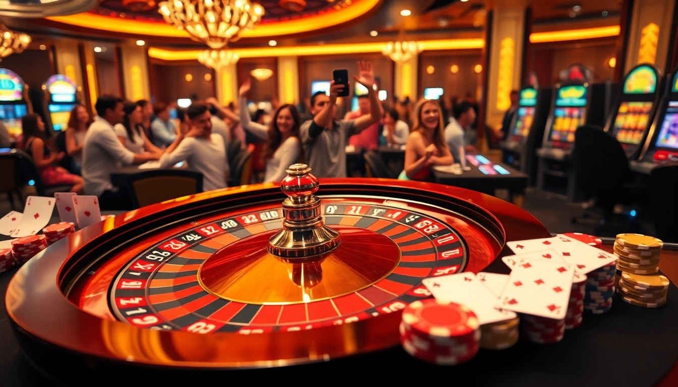 Experience the excitement of winning at 555 win casino with vibrant slot machines and poker tables.