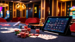 Engaging scene at Nhà Cái 789P casino, highlighting poker action and vibrant gaming atmosphere.