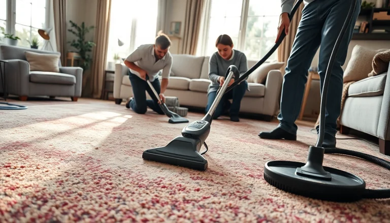 Experienced carpet cleaners roseville ca revitalizing a colorful living room carpet.