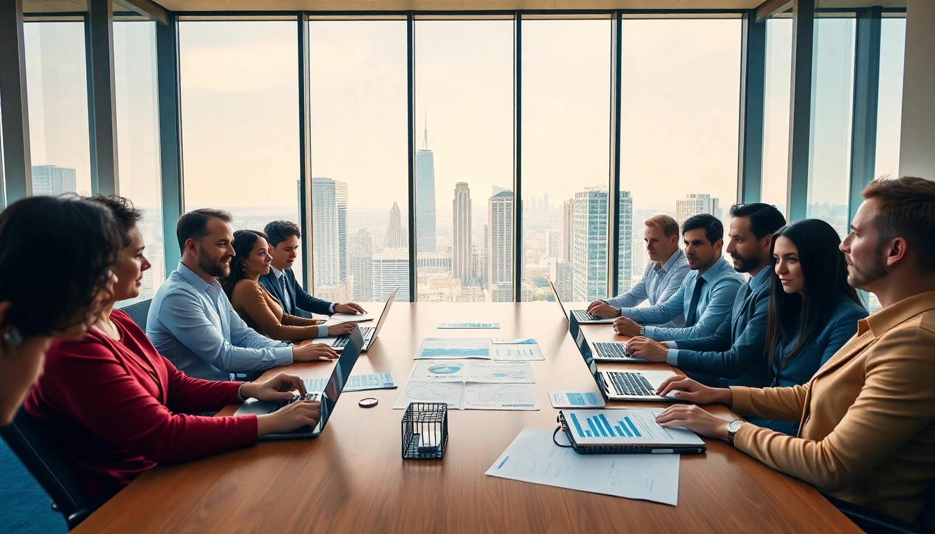 Menyiapkan rencana investasi untuk deposit 1k dalam suasana rapat profesional.