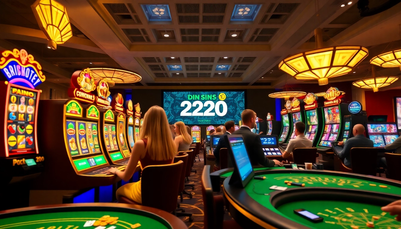 222O gaming platform showcasing exciting slots and live dealers in a vibrant online casino setting.