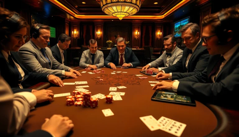Ambitious gamblers strategize at a poker table, inspired by the hidden wiki dark web connections.