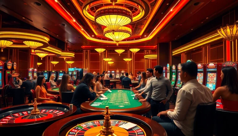 Players enjoying exciting games at https://789club.fast/ with vibrant casino decor and dynamic layouts.